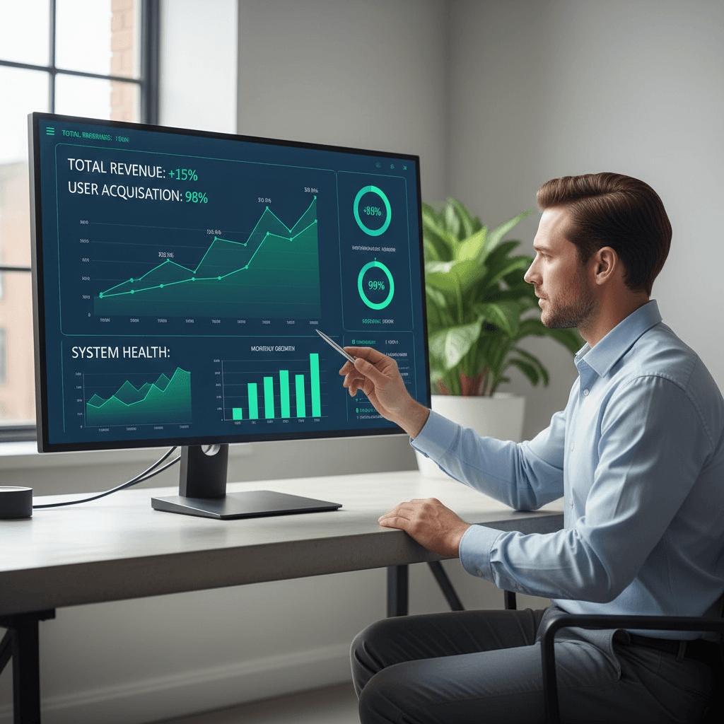 Performance dashboard review with analyst