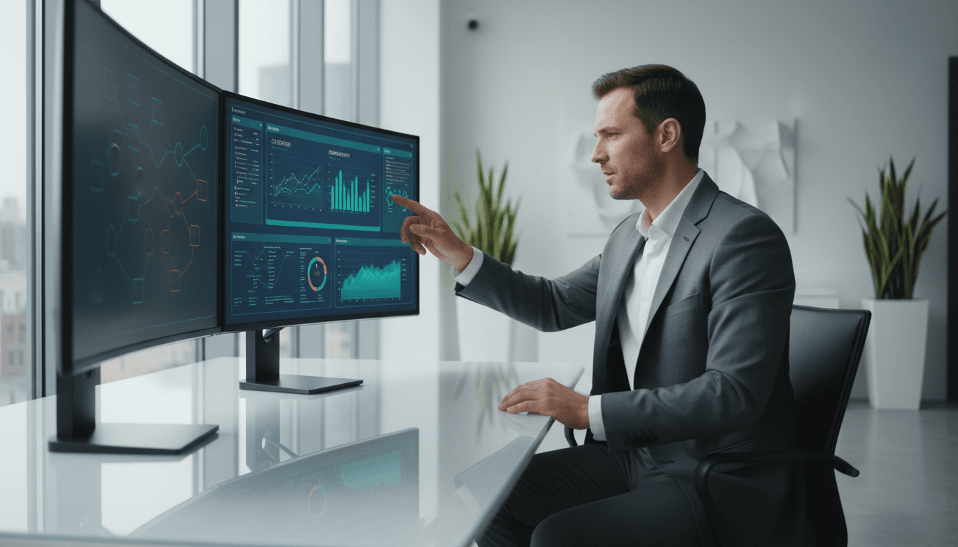 Business leader presenting data-driven strategy