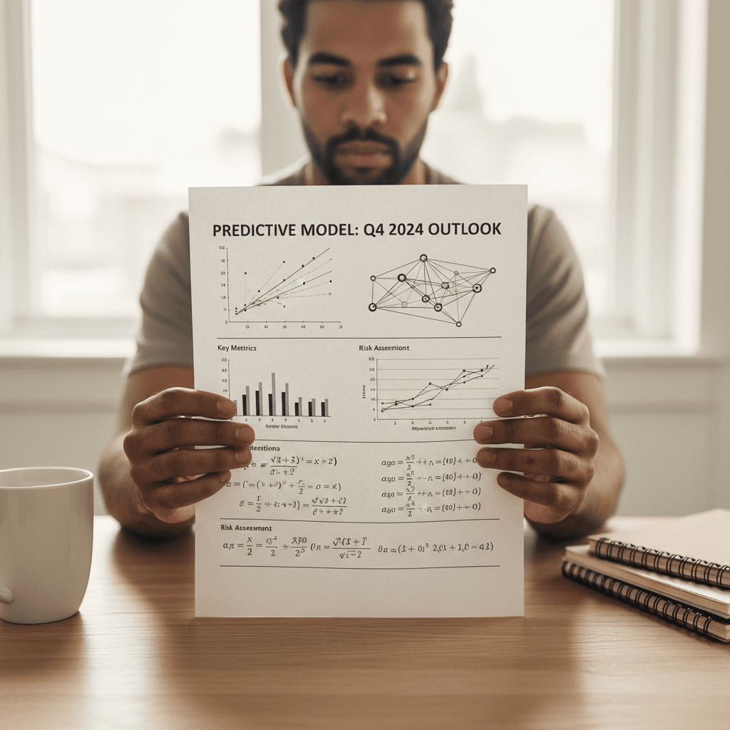 Team reviewing analytics report with data insights